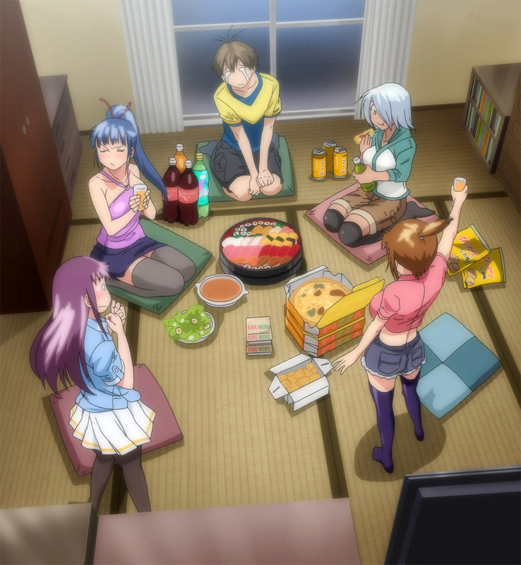 「【OVAじょしラク！＃5】巨乳女子校生とのハーレム中出しシーンが話題のアニメ作品」のサムネイル